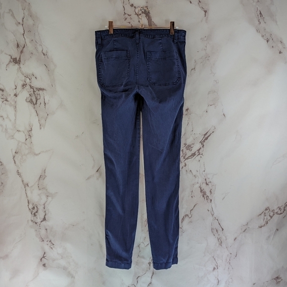 J Crew Pants Womens 27 Tall Long Blue Straight Casual Stretch Utility Mid H6841 - Picture 1 of 11